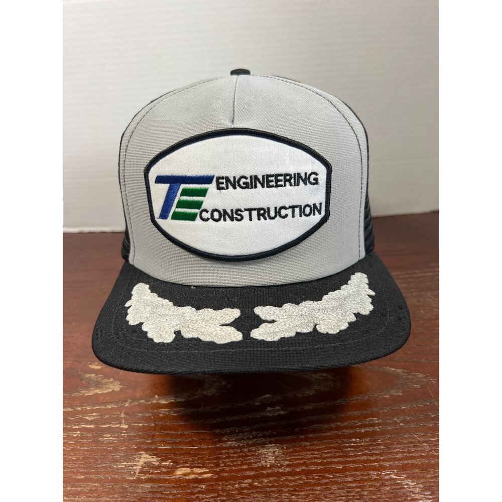 Vintage Te Engineering Construction Patch Snapbac… - image 1